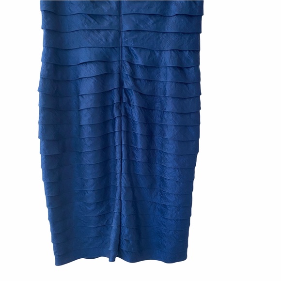 Adrianna Papell Occasions Navy Blue Tiered Sleeveless Cocktail Dress Women’s 10 - Picture 7 of 16